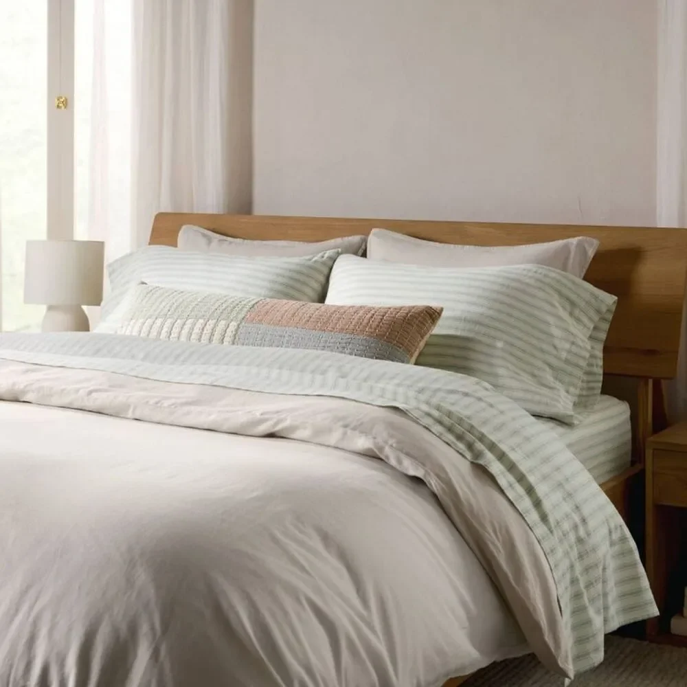 Parachute Sage Stripe Duvet Set